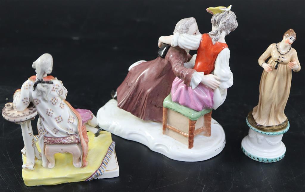 Seven assorted Continental porcelain figures,